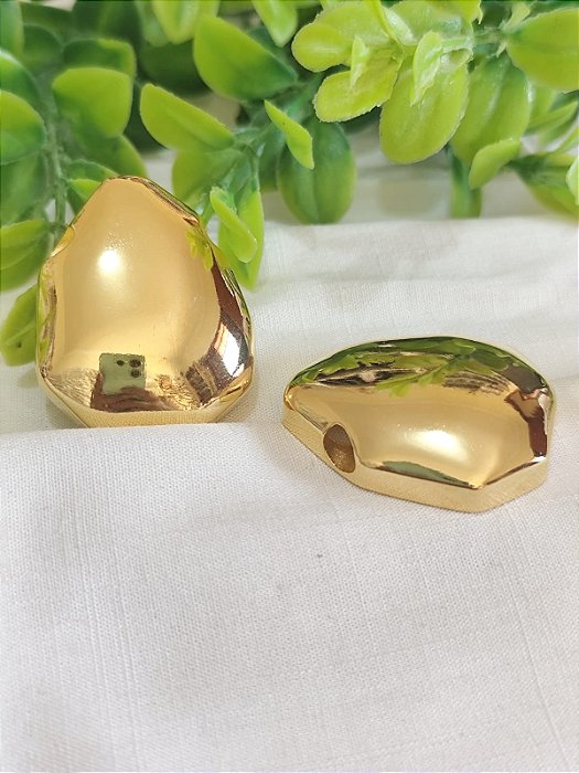 Pingente Gota Passante 40mm Ouro, abertura 5mm (un)