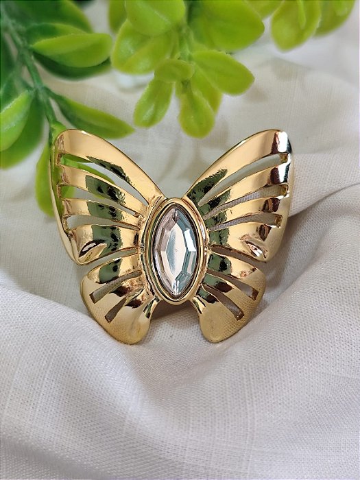 Entremeio Borboleta 40mm Ouro (un)