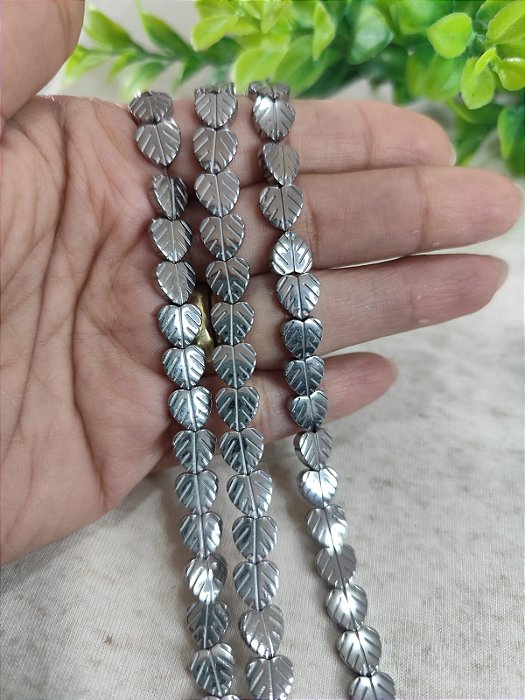 Folha Hematita Prata 7mm (10un)