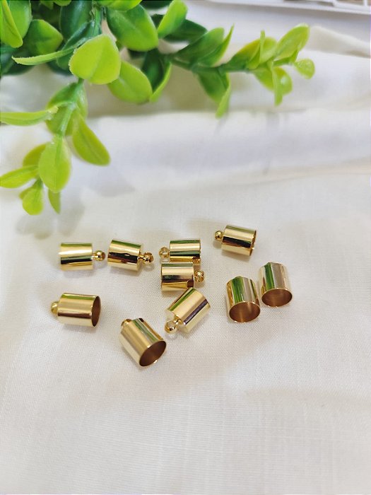 Terminal Copinho 8mm Ouro (10un)