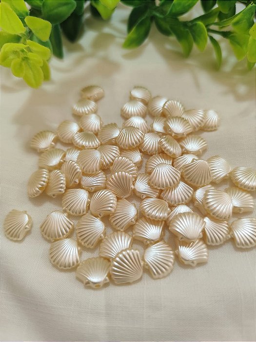 Pérola de ABS Concha Champagne 11mm (10gr - Aprox. 37un)