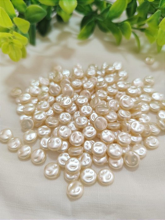 Pérola de ABS Redonda 7mm Champagne (10gr-Aproximadamente 70un)