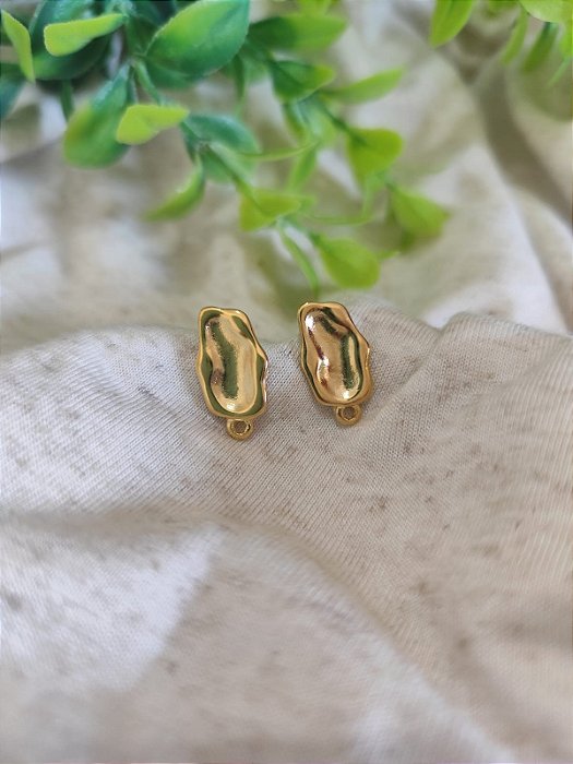 Pino de Brinco Martelado 20mm Ouro, com 1 saída (par)