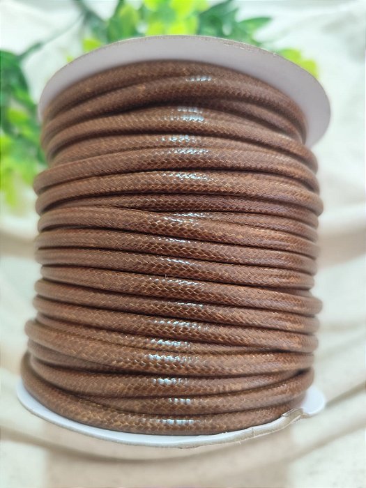 Cordão Encerado Sintético Marrom 5.0 mm (Metro)