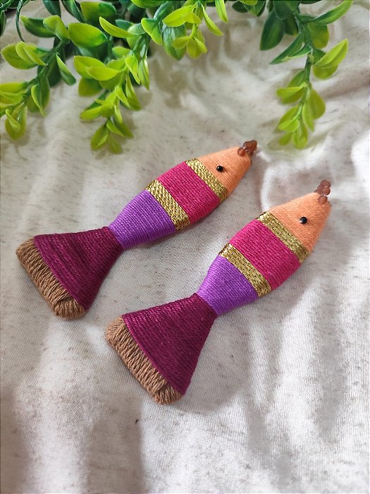 Pingente Peixe Artesanal Salmon com Vinho 11cm (un)