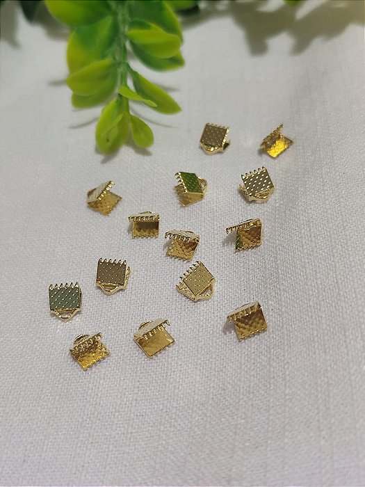 Terminal Jacaré 5mm Ouro (4un)