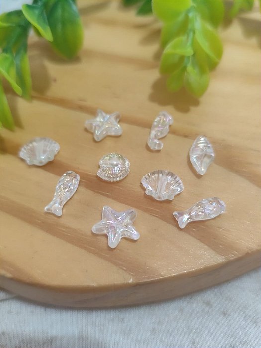 Resina Acrílica Marítima Sortida, Furta-cor passante (10gr-Aproximadamente 48un)