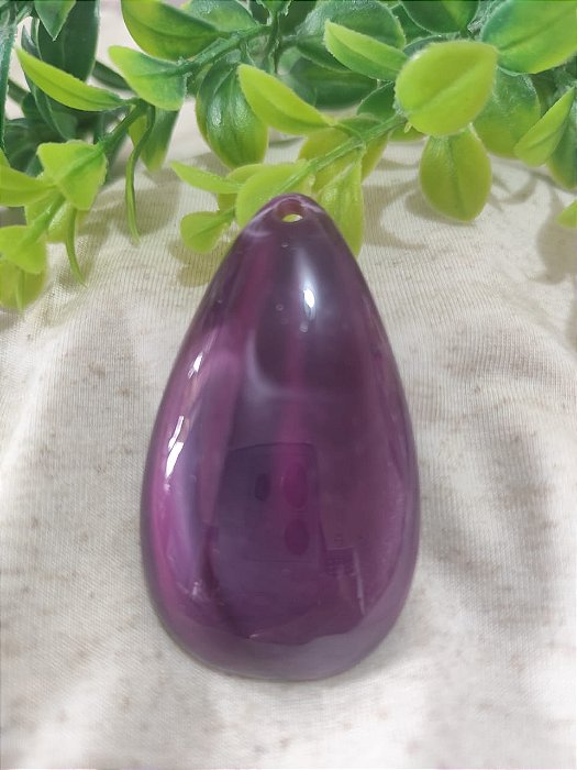 Pingente Resina Gota 67mm Magenta Mesclado (un)