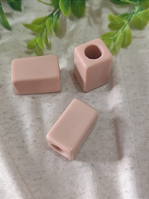 Resina Retangular 32mm Nude, abertura 11mm (un)