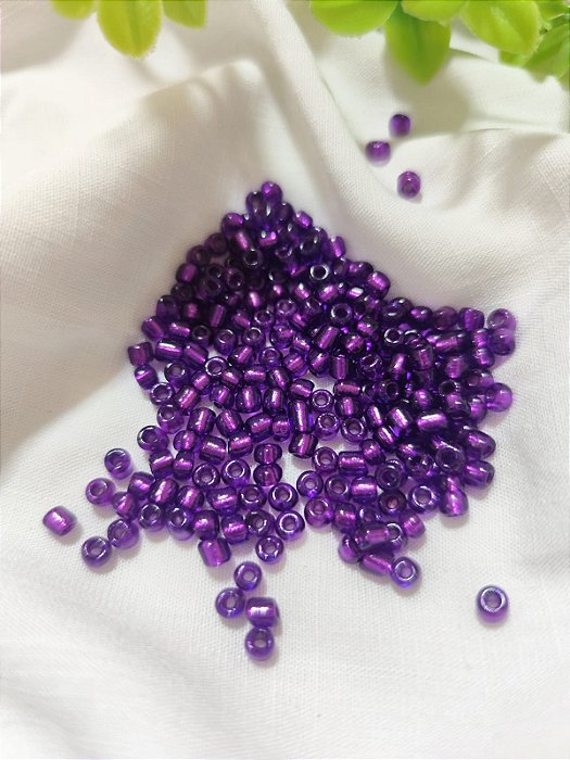Miçanga Chinesa nº 6 Roxo Translúcido 4.1mm (20gr)