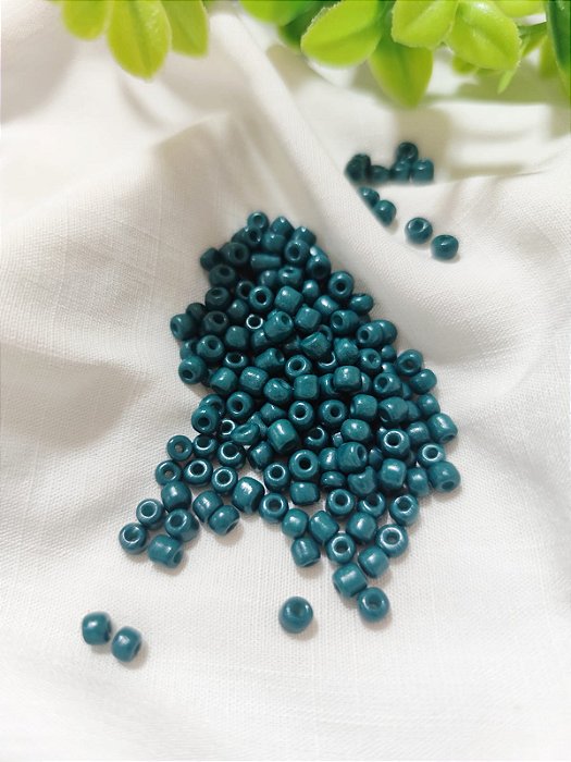 Miçanga Chinesa nº 6 Verde Militar 4.1mm (20gr)