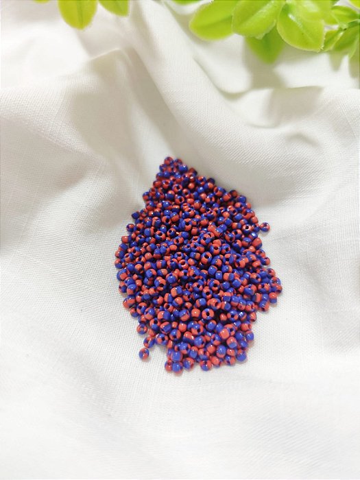 Miçanguinha Chinesa nº 12 Vermelho com Azul (20gr)