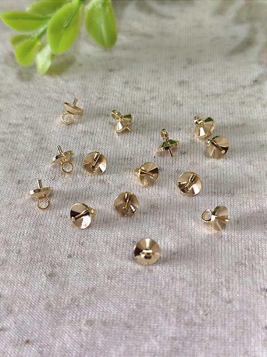 Terminal Chupetinha 5mm Ouro (10un)