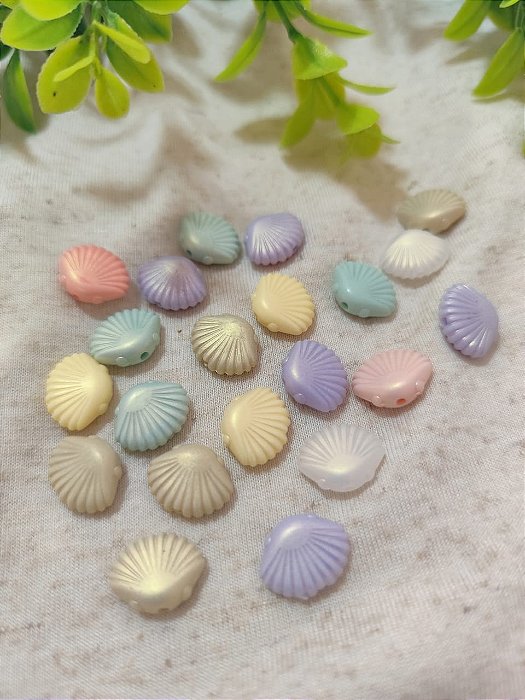Concha Resina 15mm Candy Color (10gr-Aproximadamente 20un)
