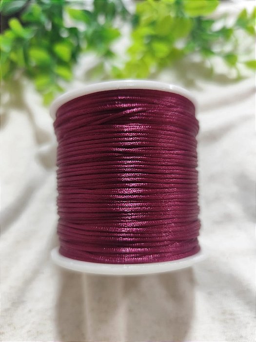 Fio de Seda 1mm Vinho (5 metros)