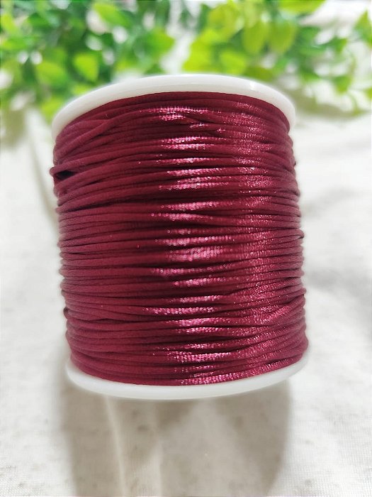Fio de Seda 1mm Vinho Claro (5 metros)