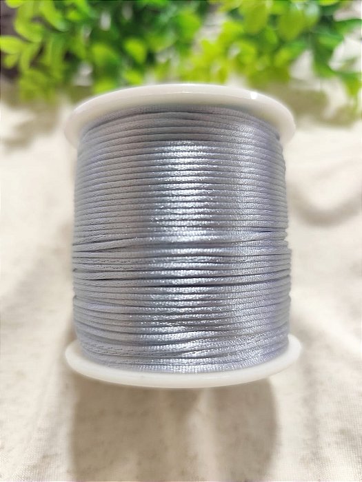 Fio de Seda 1mm Cinza Claro (5 metros)
