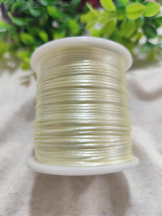 Fio de Seda 1mm Amarelo Claro (5 metros)