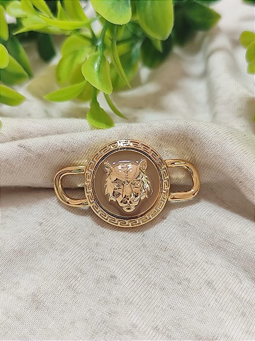 Entremeio Leopardo 45mm Ouro, resinado Nude (un)