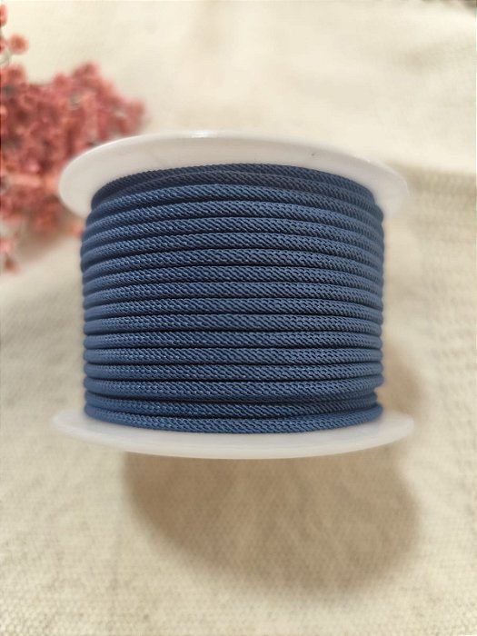Cordão Trançado 2.5mm Azul Petróleo (metro)