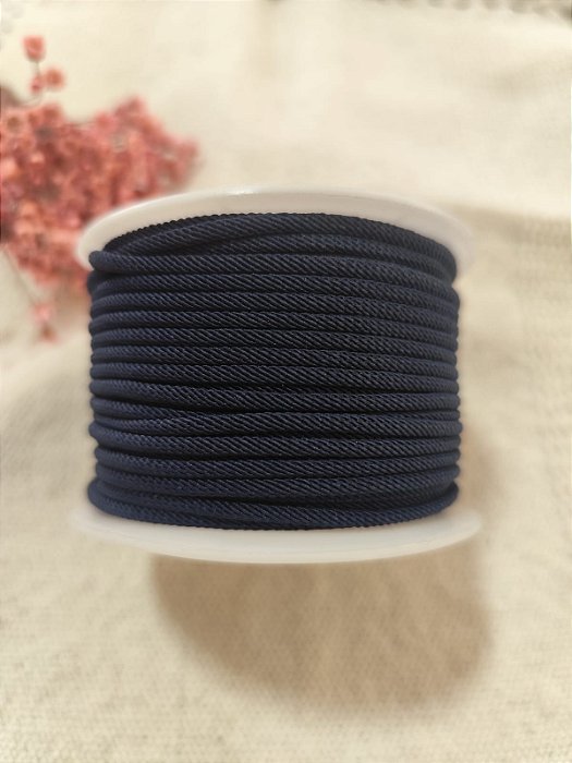 Cordão Trançado 2.5mm Azul Marinho (metro)