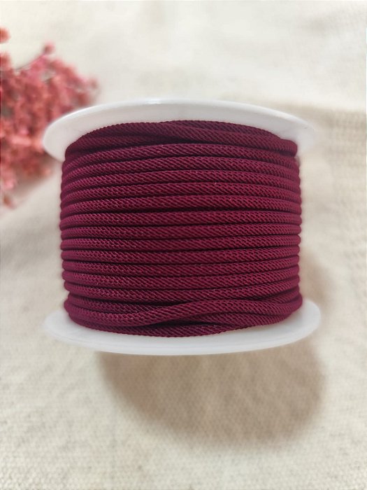 Cordão Trançado 2.5mm Vinho (metro)