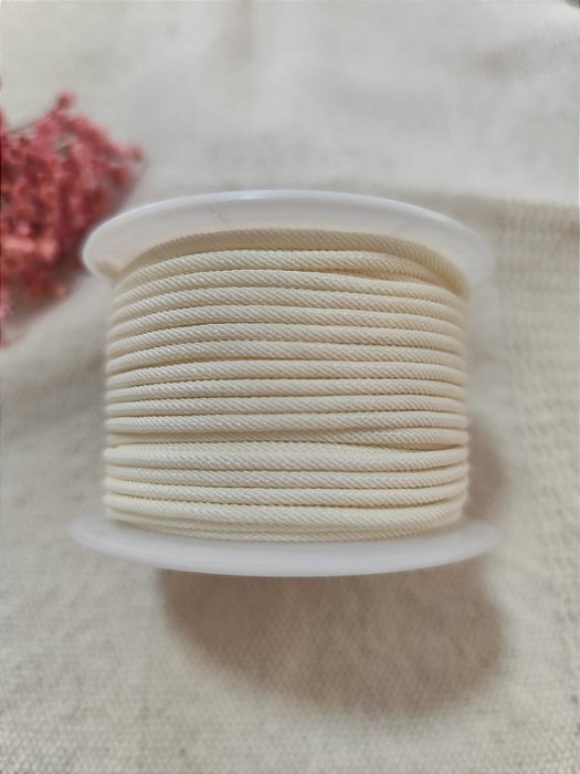 Cordão Trançado 2.5mm Off white (metro)