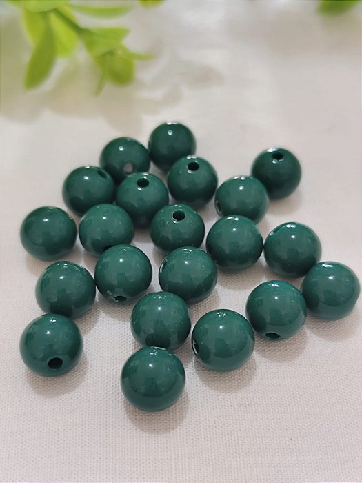Bola Resina 10mm Verde Militar (20gr - Aproximadamente 40un)