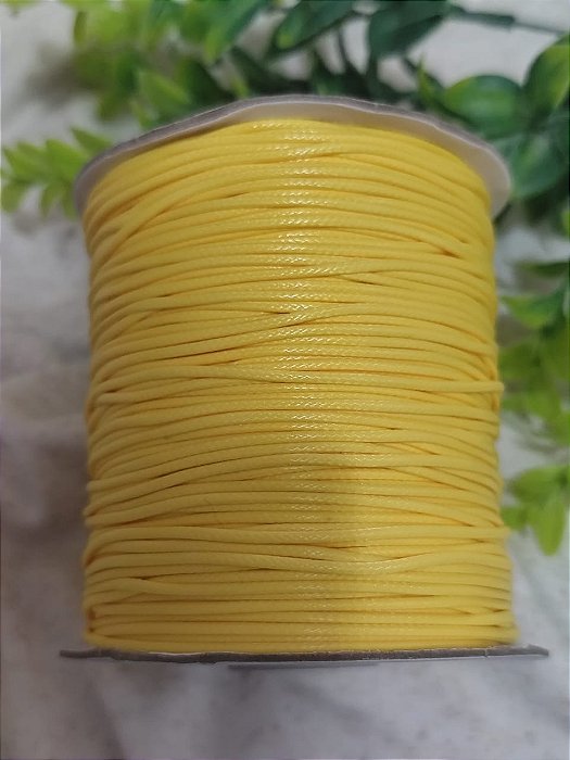 Cordão Encerado Sintético Amarelo 1,5mm (Metro)