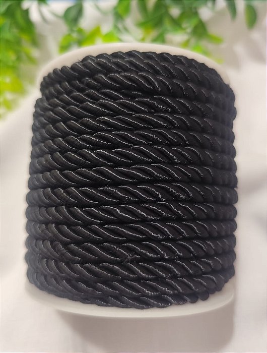 Cordão de São Francisco 6mm Preto (metro)