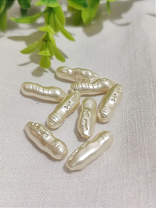 Pérola de ABS Irregular 23mm Champagne (10un)