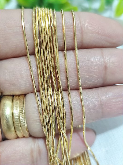 Corrente Malha Fina 1mm Ouro (metro)