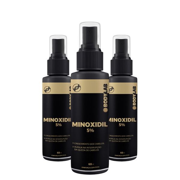 Compre 3 Pague 2 Minoxidil 5% - Loção Capilar - 60ml - Tratamento Para Crescer Cabelo