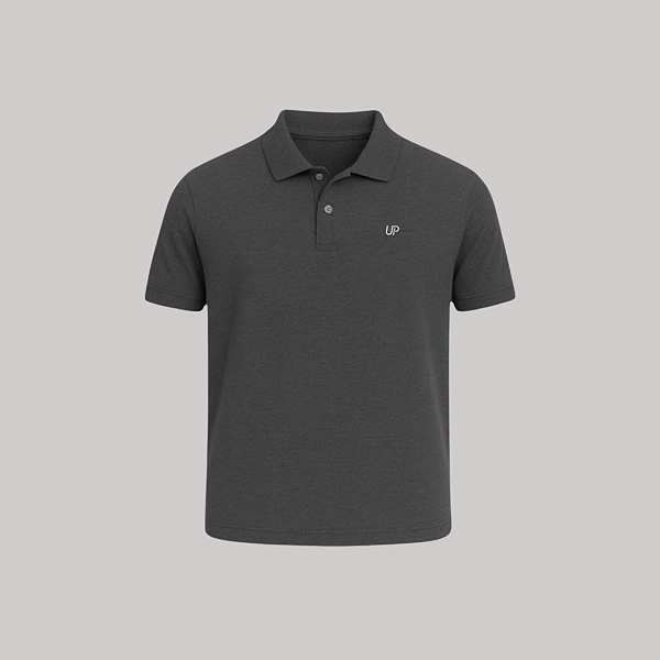 Camisa Polo Masculina Malha Piquet 50% Poliester 50% Algodão Grafite