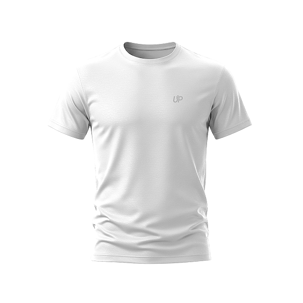 (Kit 05) Camisa Masculina Branca Malha Dryfit 100% Poliester