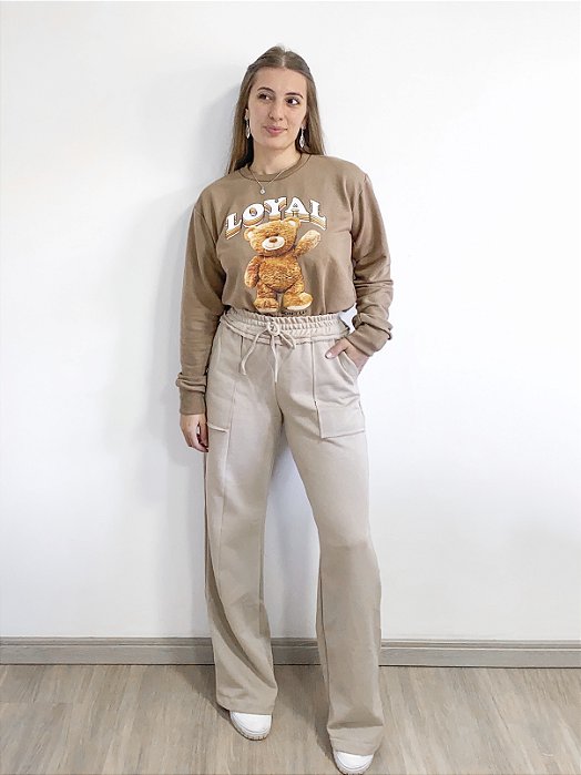 Pantalona moletom peluciado