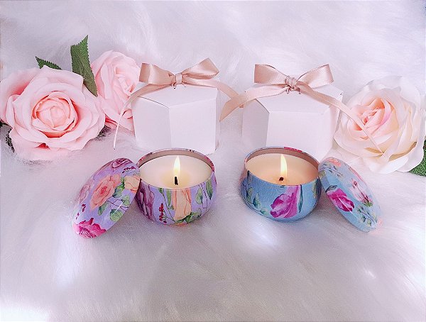 Kit 2 mini velas aromáticas Capim Limão e Tangerina