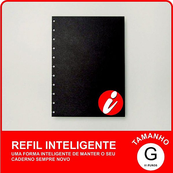 Refil Inteligente Grande Black 120g/m² com 10 folhas