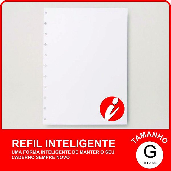Refil Inteligente Grande Liso 90g/m² com 50 folhas