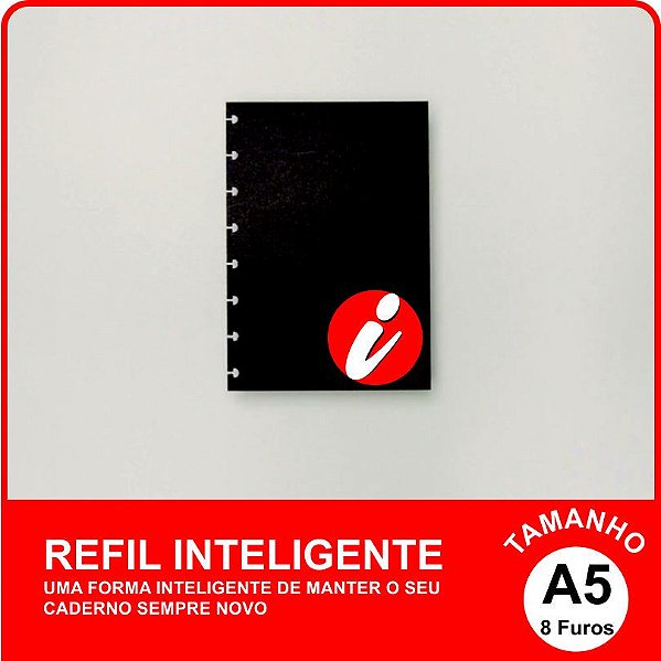 Refil Inteligente A5 Black 120g/m² com 10 folhas