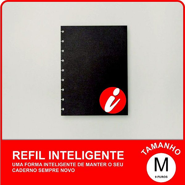 Refil Inteligente Médio Black 120g/m² com 10 folhas
