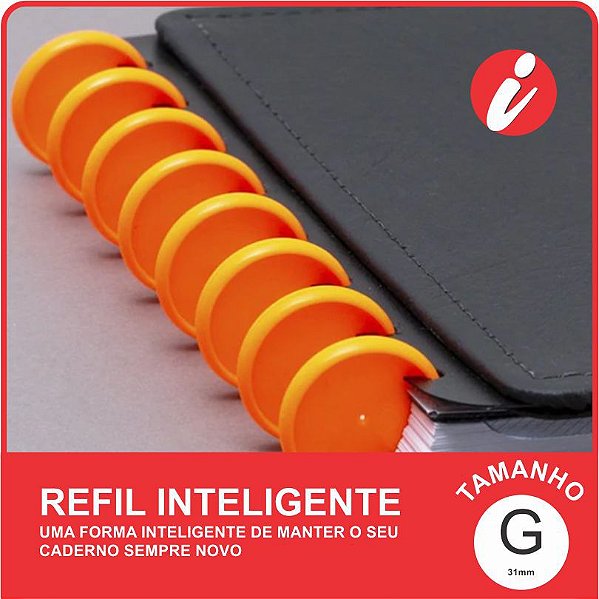 Disco Grande 31mm Laranja Neon + Elástico