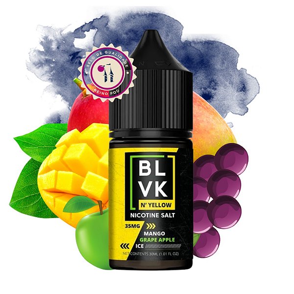 NicSalt - BLVK Salt Yellow - Mango Grape Apple Ice (30ml)