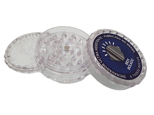 Dichavador Bem Bolado Pequeno 3 Partes - Transparente