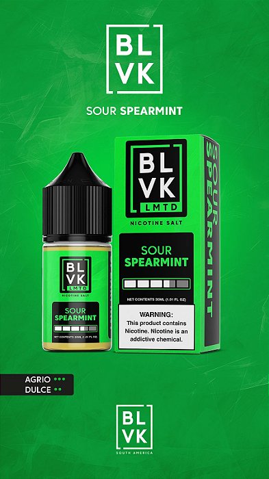 NicSalt - BLVK LMTD - Sour Spearmint (30ml)