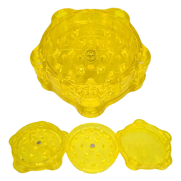 Dichavador Black - Plástico 3 partes - Amarelo