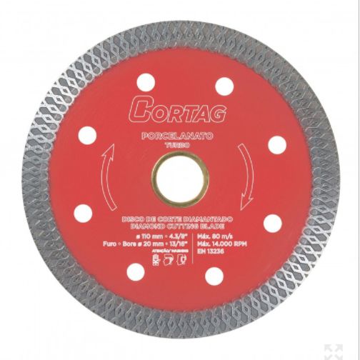 DISCO DIAMANTADO PORCELANATO BEST QUALITY TURBO 110 MM