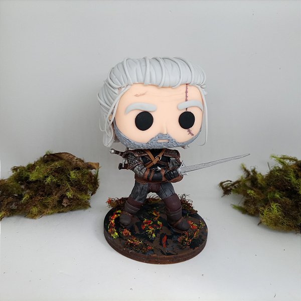 Geralt de Rívia - The Witcher 3  - Funko Pop em porcelana fria - action figure - custom