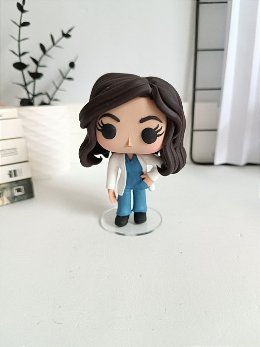 Callie Torres - Greys Anathomy no estilo funko pop em biscuit - action figure - custom