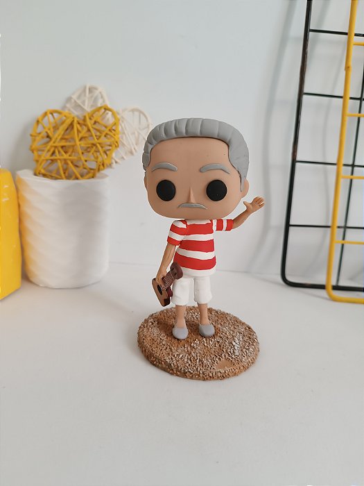 Dorival Caymmi no estilo funko em biscuit - action figure - custom